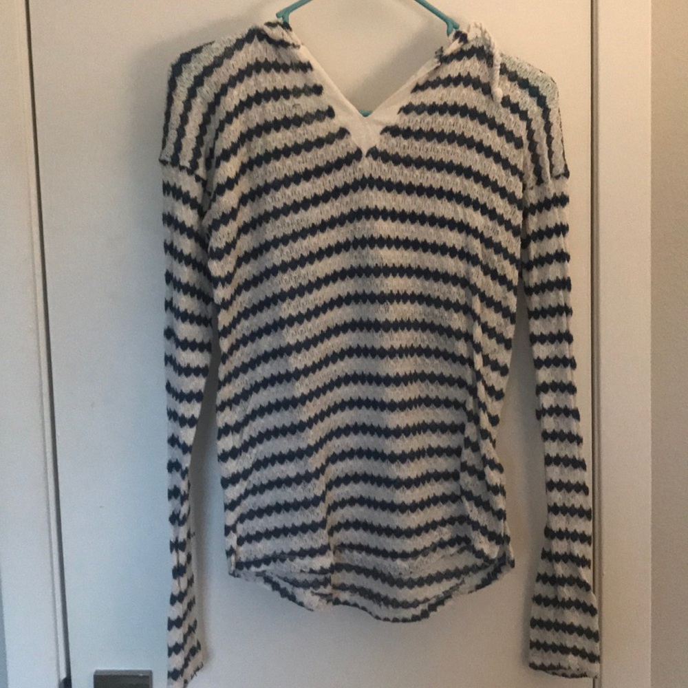 Knit hoodie sweater